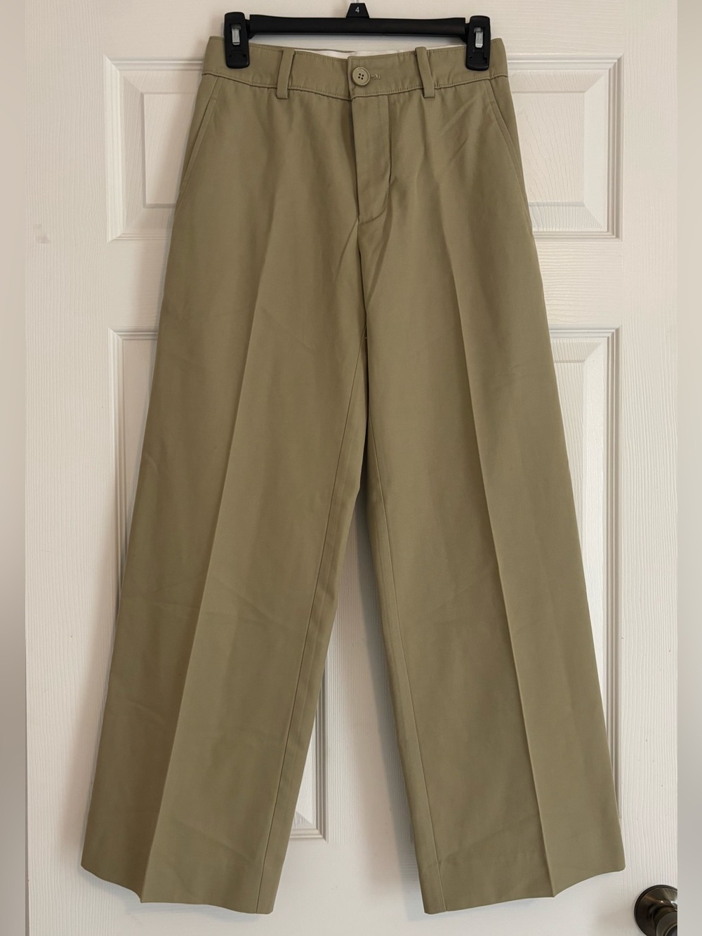 Burberry Khaki Wide-Leg Chino Trousers Uniform Size Women’s 0 US